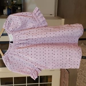 UNIVERSAL THREAD mauve pink cotton eyelet blouse size M